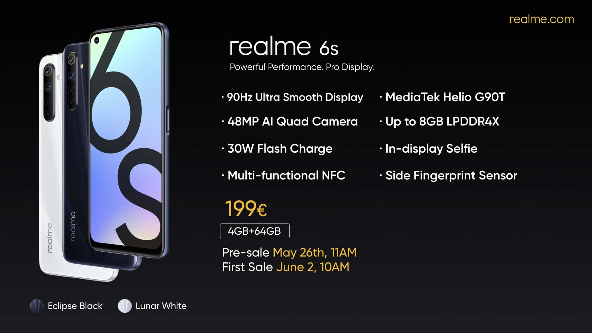 Realme 6s akıllı telefonun özellikleri