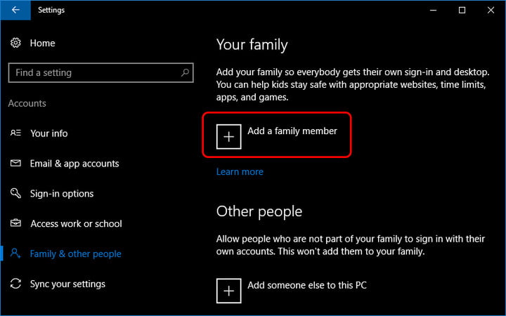 Windows 10'da Ebeveyn Denetimleri