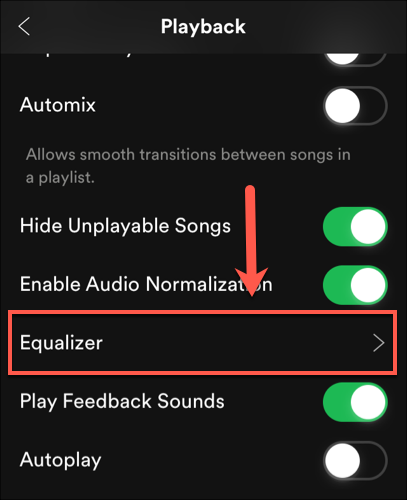 Android, iPhone ve iPad'de Spotify Equalizer'ı kullanma