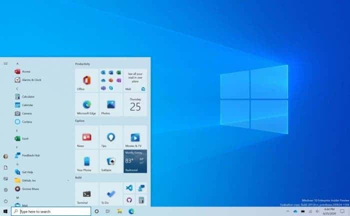 Microsoft, Windows 10'un Yeni Başlat Menüsünü Yakında Piyasaya Sürecek!