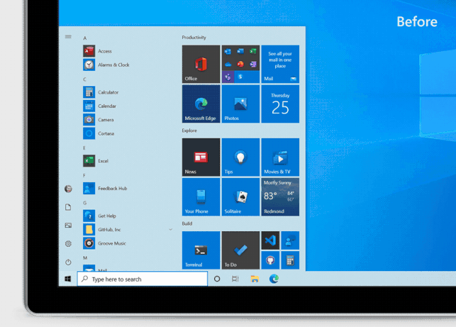 Başlat Menüsü Teması, Windows 10'un Yeni Simgeleriyle Daha İyi Eşleşir