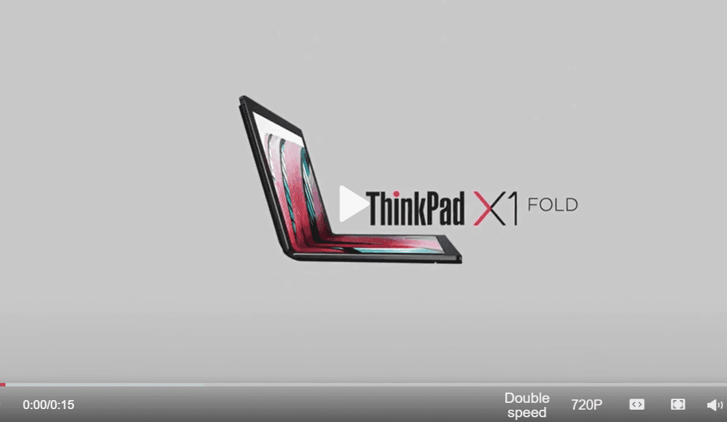 Dünya'nın İlk Katlanabilir Bilgisayarı Lenovo ThinkPad X1 Fold Tanıtıldı.