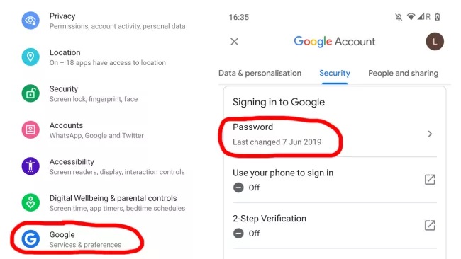 gmail sifrenizi nasil degistirebilir