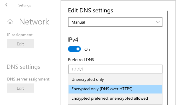 HTTPS (DoH) üzerinden Güvenli DNS, Sistem Çapında