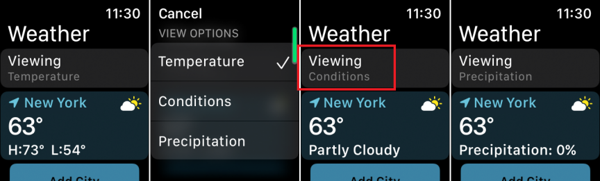 Apple Watch'ta Hava Durumu Verilerini Görüntüleme