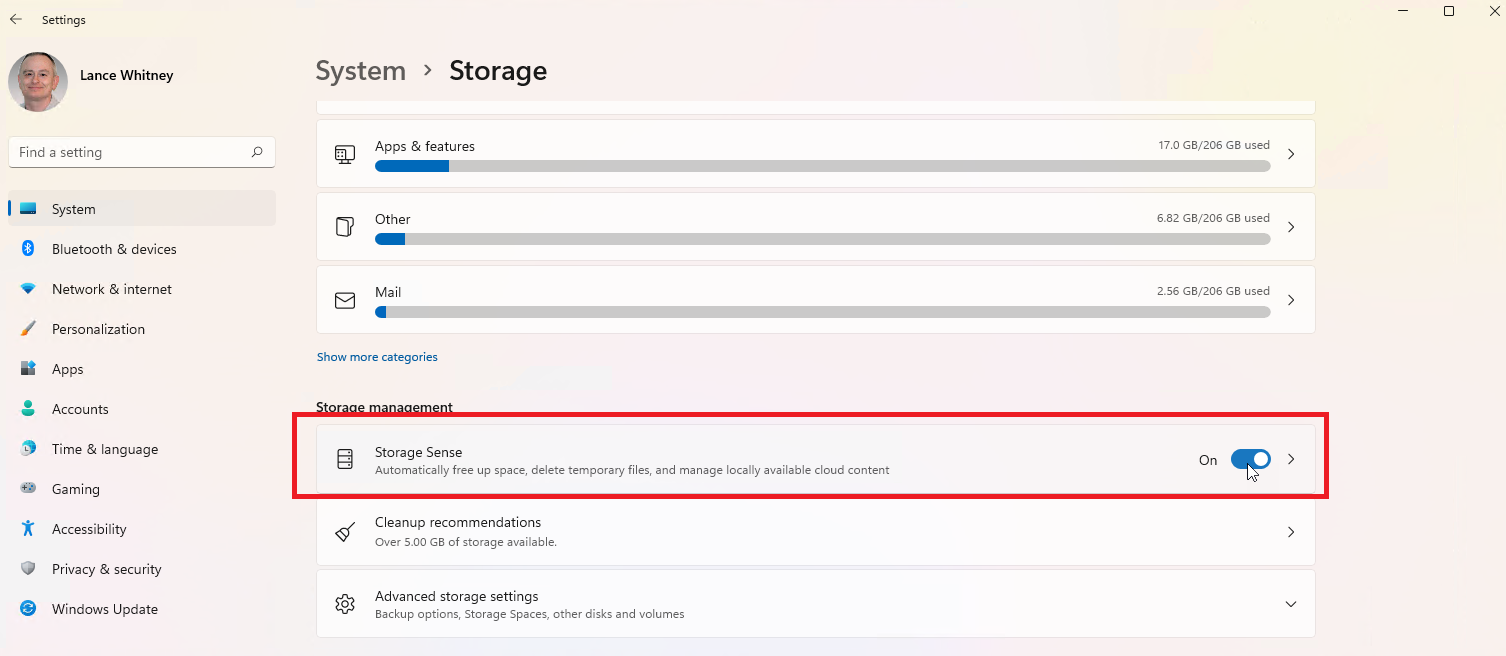Windows 11'de Storage Sense'yi Yapılandırma