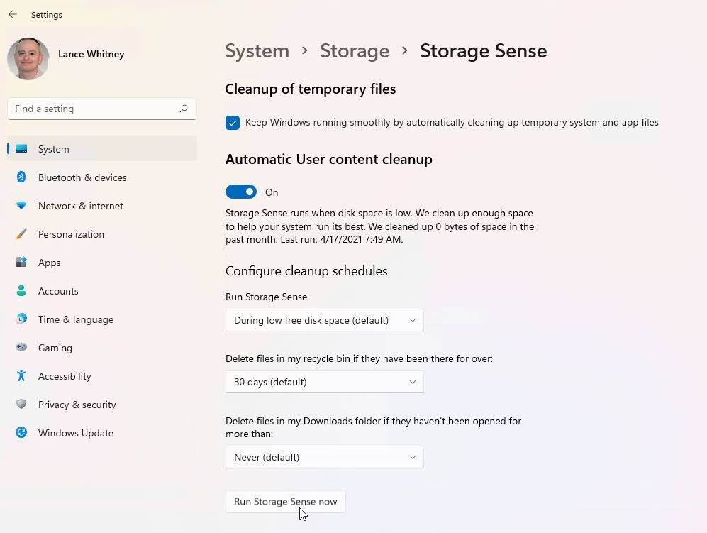 Windows 11'de Storage Sense'yi Yapılandırma