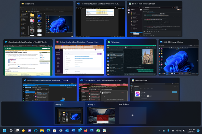 Windows Tuş Sekmesi: Görev Görünümü