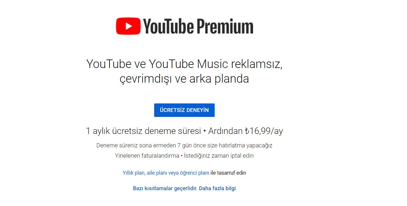YouTube Premium'a Geçin
