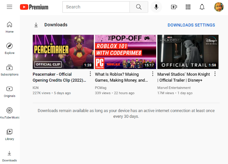 YouTube Premium İndirmeleri